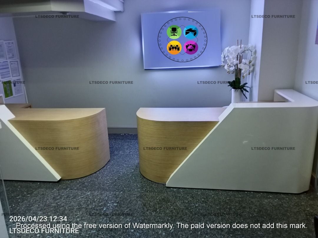 CUSTOMIZED RECEPTION TABLE OFFICE FURNITURE OFFICE PARTITION (Category: Office Furniture & Fixtures) located in Quezon City. Submitted by shane.41412f (Listing ID 1447351961, Image 3). Description: " PRICE MAY VARY DEPENDING ON SIZE, MATERIAL, AND CUSTOMIZATION. " --PRICE IS POSTING PURPOSES ONLY!! ✅ INQUIRE NOW! Hi! Are you looking for MODULAR WORKSTATION OFFICE PARTITION, ACCORDION WALL AND DOOR PARTITION, TOILET/URINAL PARTITION and OFFICE FUR