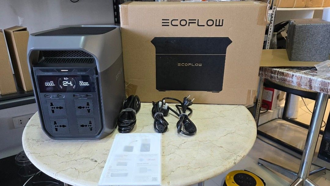 DELTA 3 CLASSIC ECOFLOW (Category: Batteries & Chargers) located in Bulacan. Submitted by iamvanillapeach (Listing ID 1447294278, Image 1). Description: Delta 3 3600w surge / 1800w continues power & 1024wh / 500w solar input..