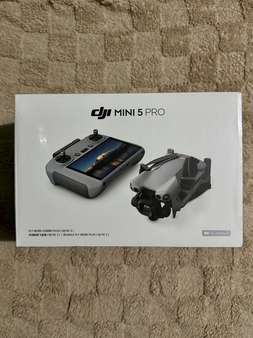 DJI Mini 5 Pro Fly More Combo Plus (DJI RC 2) (Category: Drones) located in Manila. Submitted by isa_bee (Listing ID 1447325606, Image 1). Description: Selling my brand new sealed DJI Mini 5 Pro Fly More Combo Plus 🚁 Still unopened and in original packaging. Bought as an extra set but decided not to use it. With RC 2 = 43k With no RC 2 = 54k 🎁 FREE DJI RC 2 Tempered Glass Included ✨ Package Includes: ✅ DJI Mini 5 Pro Drone ✅ DJI RC 2 Smart Cont