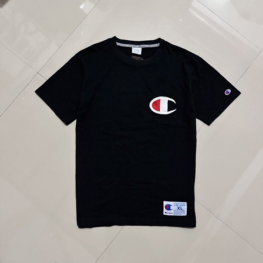 Evisu x Champion Shirt (Category: Tshirts & Polo Shirts ) located in Irosin. Submitted by kylebri (Listing ID 1447405183, Image 3). Description: Champion X Evisu Shirt good as new condition no issue medium - large best fit 20.5W x 27L direct message me ! 📥.