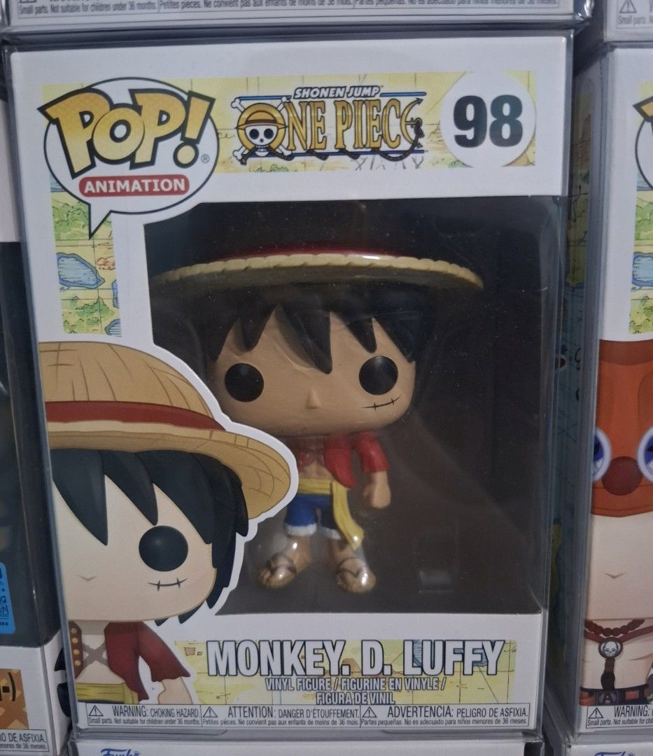 Funko Pop Animation One Piece Monkey D. Luffy #98 (Category: Toys & Games) located in Seri Kembangan. Submitted by aizennk (Listing ID 1447423052, Image 1). Description: pos add 10 WM EM 20.