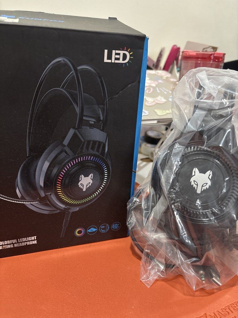 Gaming Headset with mic (Category: Headphones & Headsets) located in Manila. Submitted by curtsysprettythings (Listing ID 1447377717, Image 2). Description: - Immerse yourself in your game with vibrant RGB lighting. - Enjoy long gaming sessions with skin-friendly, breathable earcups. - Block out distractions with effective noise-cancelling technology. - Built for durability with a high-quality construction. - Crystal-clear communication with the 