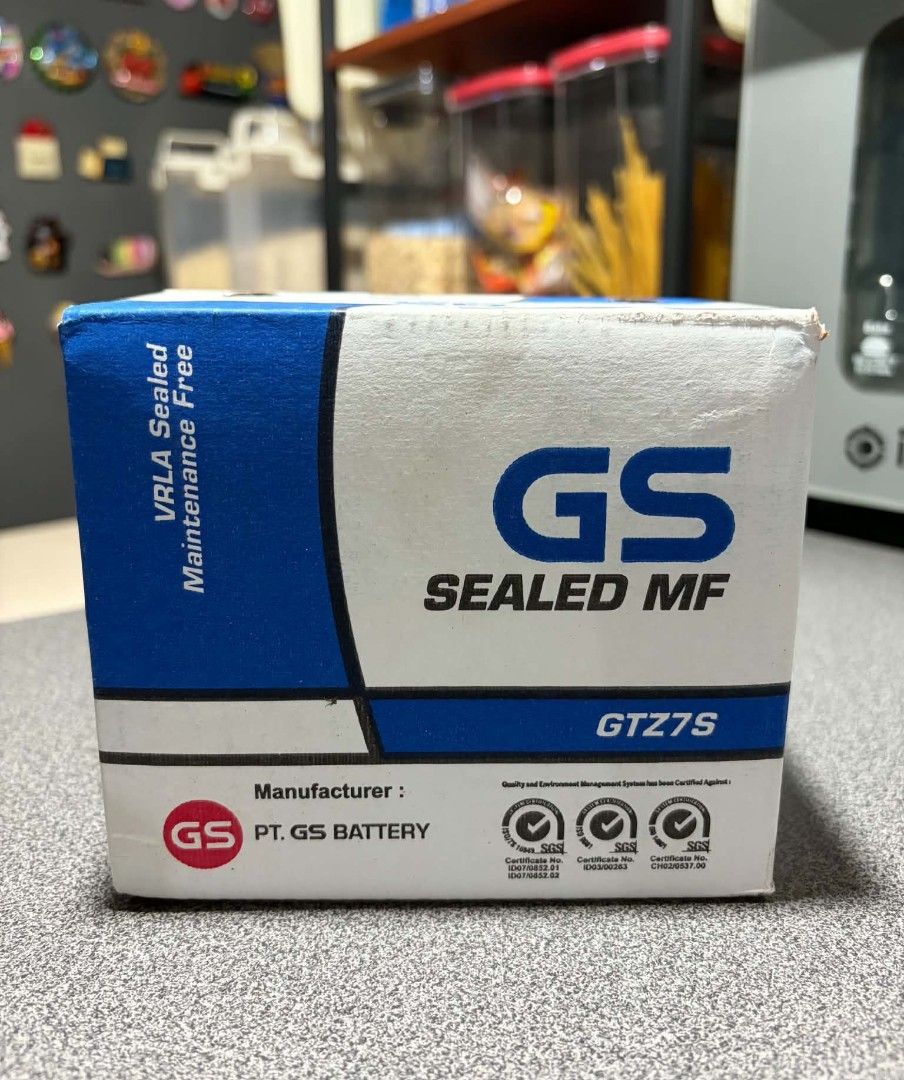 GS GTZ7S MOTORCYCLE BATTERY (Category: Other Motorcycles Parts and Accessories) located in Quezon City. Submitted by dkzweb (Listing ID 1447406716, Image 1). Description: - GS GTZ7S Motorcycle Battery - Sealed MF - Maintenance-Free for honda click, raider 150, PCX 150.