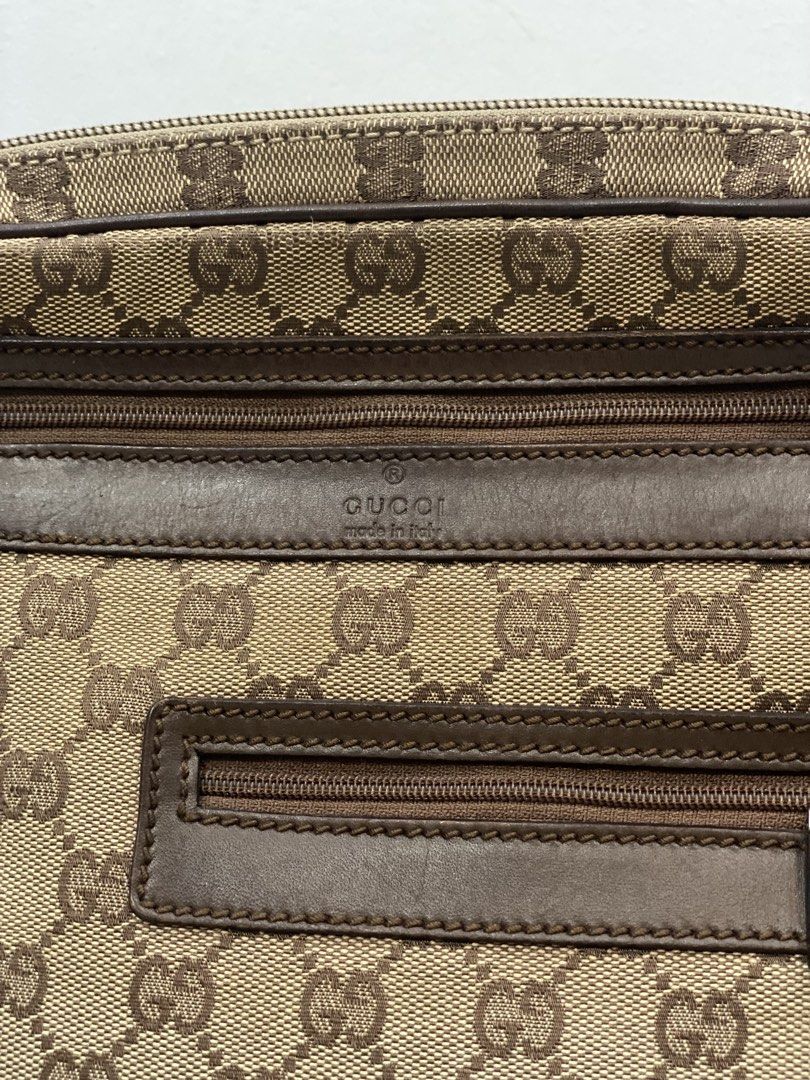 Gucci GG Monogram Canvas Messenger Bag Brown (Category: Luxury Bags & Wallets) located in Valenzuela. Submitted by reinercorpuzrj (Listing ID 1447449972, Image 2). Description: FOR SALE ‼️ Gucci Brown Monogram Canvas Leather Men's Crossbody - Rank AB - Very good condition - Minor rubbings sa likod - No functionality issue P18,500 guaranteed authentic ✅ pwede sa maselan.