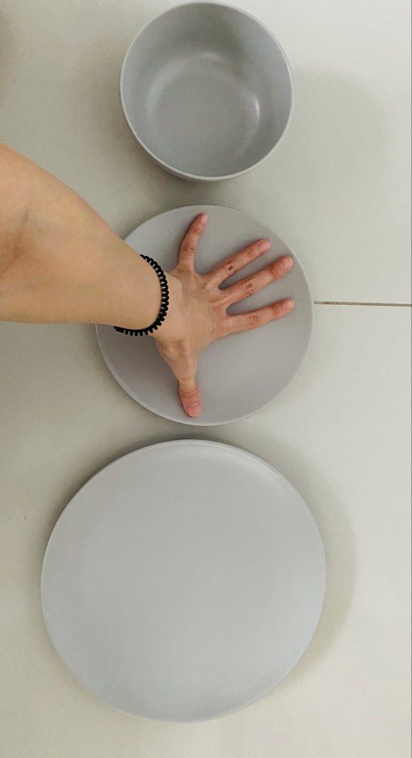 IKEA Grey Ceramic Dinnerware Set - Plates and Bowls499013943066644482