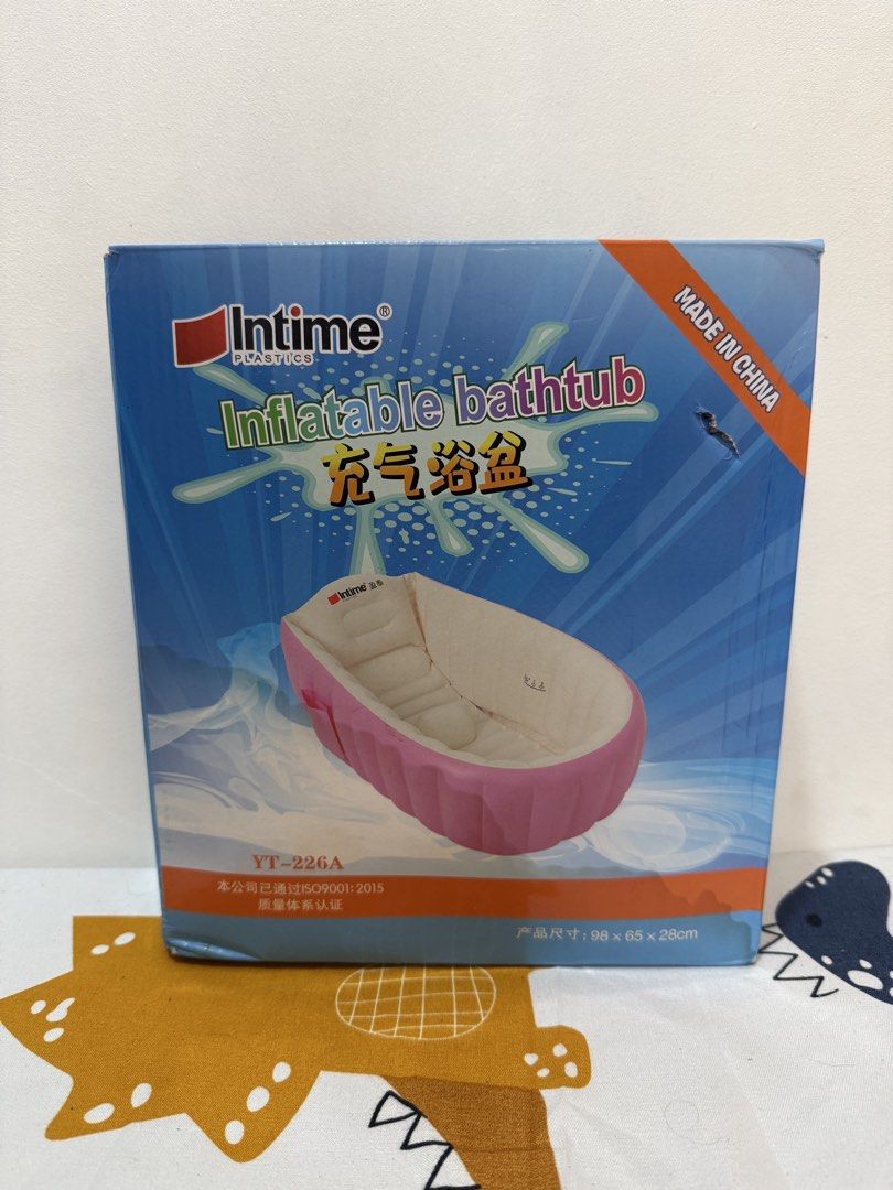 Intime Inflatable Bathtub YT-226A (Category: Bathtub & Bath Accessories) located in Taguig. Submitted by jessyespiritu_31 (Listing ID 1447301574, Image 1). Description: - Brand: Intime Plastics - Model: YT-226A - Dimensions: 98 x 65 x 28cm - Made in China - ISO9001:2015 Certified Company - Ideal for enjoyable bath times.