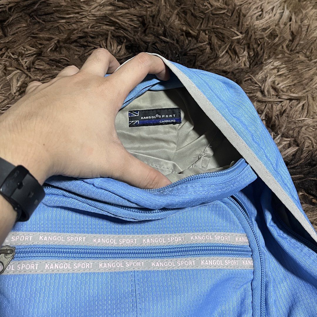 Kangol Sport Backpack (Category: Backpacks) located in Cavite. Submitted by micole. (Listing ID 1447462500, Image 3). Description: Bought this in Japan - 8/10 physical condition - can be used for hiking - pwede rin for kids - may stains sa loob (wash na lang para matanggal ibang stains) RFS: Decluttering .