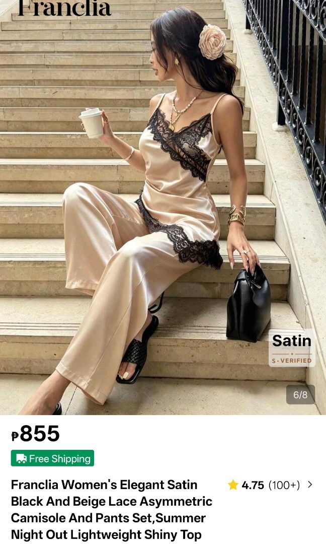 Shein Lace Coords (Category: Sets or Coordinates) located in Mandaluyong City. Submitted by zinskye (Listing ID 1447410156, Image 3). Description: Brandnew Onhand! Size medium on tag.