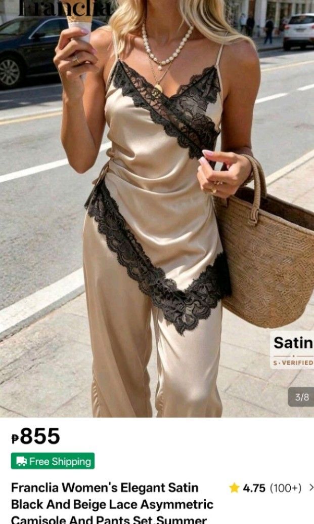 Shein Lace Coords (Category: Sets or Coordinates) located in Mandaluyong City. Submitted by zinskye (Listing ID 1447410156, Image 2). Description: Brandnew Onhand! Size medium on tag.