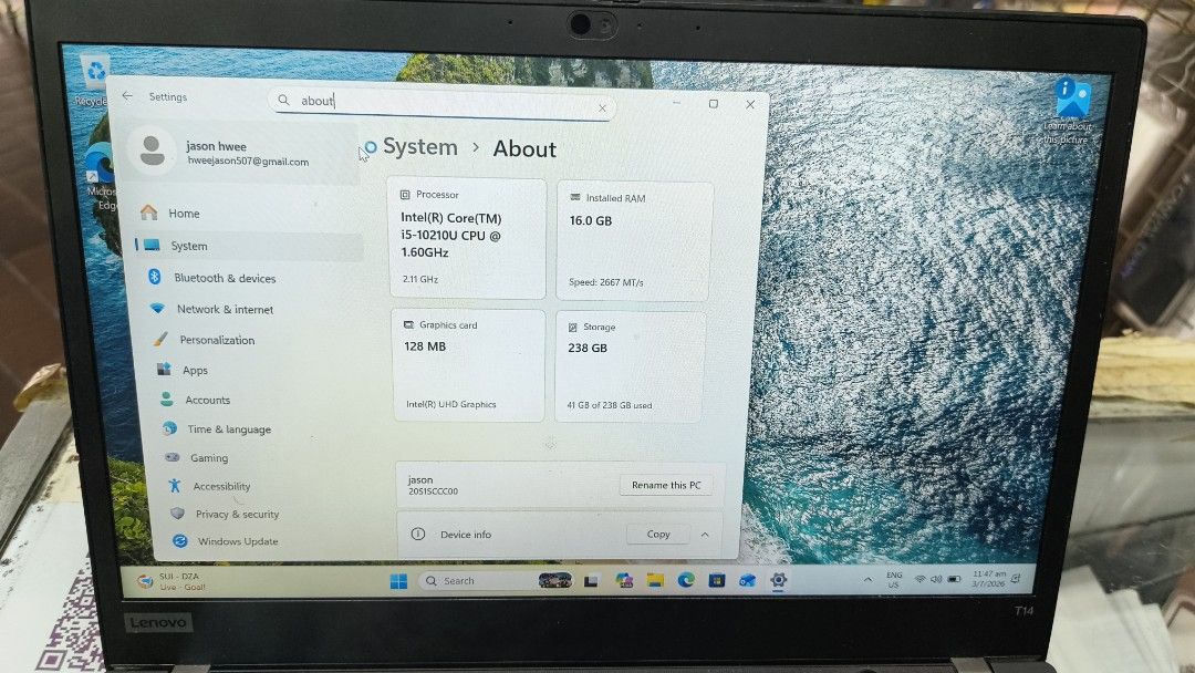 Lenovo ThinkPad T14 Gen 2 Laptop499053360673597442
