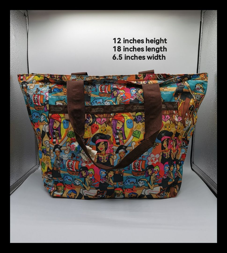 LeSportsac Tote Bag - Pirate Print (Category: Tote Bags) located in Malabon City. Submitted by restrapped88 (Listing ID 1447390313, Image 1). Description: - In good condition cute Lesportsac tote bag - Suitable for everyday use - Has plenty of space inside, and has lots of pockets - Unique pirate print.
