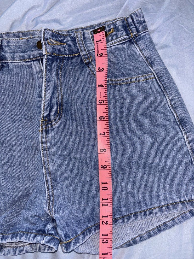 Light Wash Denim High Waisted Shorts (Category: Shorts) located in Silang. Submitted by declutterswuni (Listing ID 1447409093, Image 2). Description: - Cute light wash denim shorts - High-waisted style - Fits like a size small - Perfect for summer outfits - Measurements provided in photos - Feel free to ask any questions!.