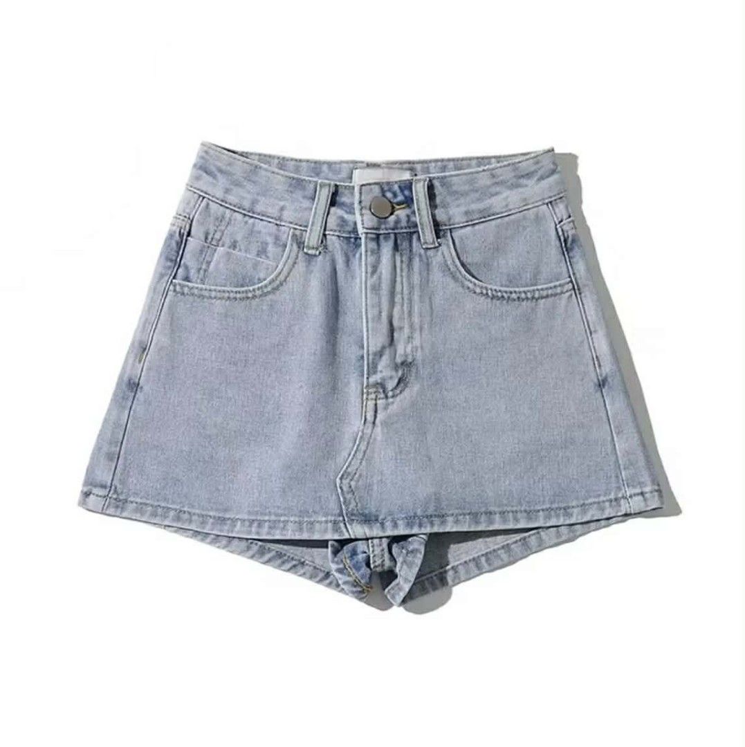 Light Wash Denim Skirt Shorts (Category: Shorts) located in Cebu City. Submitted by ibyang_blgn (Listing ID 1447407957, Image 1). Description: - Cute light wash denim skirt shorts - High waisted style - Button and zip closure - Two front pockets - Unique folded hem detail - Great for casual wear.