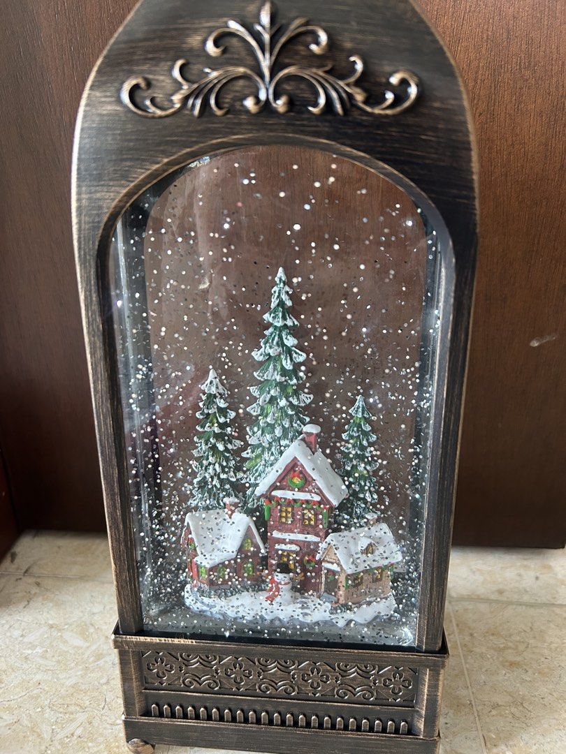 Brand New Lighted Snow Globe Lanter (Category: Other Home Decor) located in Manila. Submitted by chiccorner (Listing ID 1447318849, Image 2). Description: Snow globe lantern Selling at Tru value 4,200 ( picture shown with price is from True Value) US Brand made in China Dimension Height 13” Width 5” Side width 2.75”.