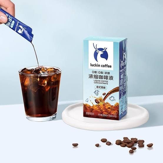 Luckin coffee liquid concentrate 15ML 15 sachets (Category: Other Food & Drinks) located in Manila. Submitted by coolforesty-80 (Listing ID 1447366946, Image 2). Description: 📢 PASABUY: CHINA - Luckin coffee liquid concentrate - 15 sachets per box - ETA: End of July - 50% DP FIRST (php 340) .