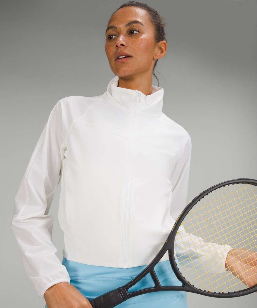 Lululemon Water-Repellent Stretch Tennis Jacket (Category: Activewear) located in Alcala. Submitted by zookarchive (Listing ID 1447442892, Image 1). Description: Lululemon Water Repellent Stretch Tennis Jacket Color: White Dot size 4 Small womens Like new condition no flaws Material: Mesh Perfect for your Lawn tennis or Pickleball outfit Retails @ 168$usd = ₱10k++ Selling for only ₱3,000 shipping fee at buyers expense Feel free to offer! Product 