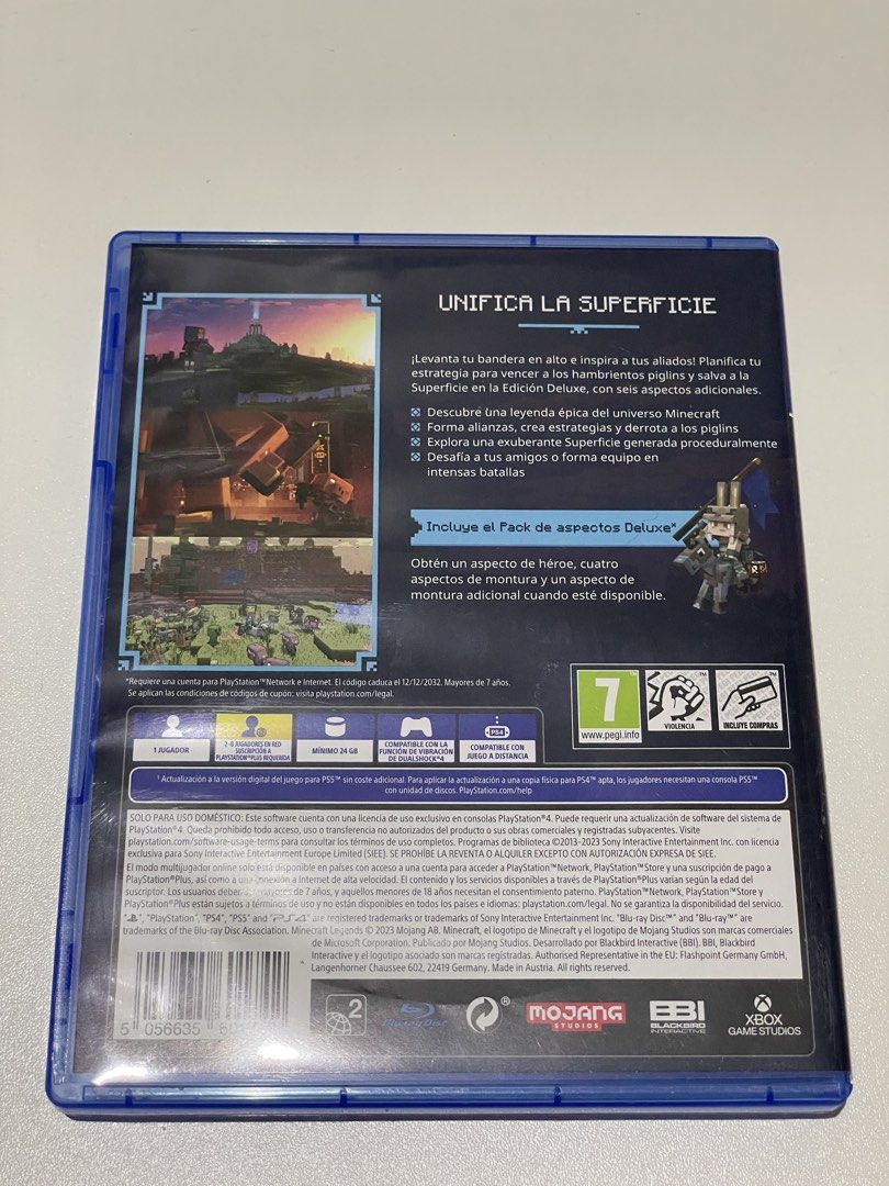 Minecraft Legends Deluxe Edition PS4 Game (Category: PlayStation) located in Imus. Submitted by mgemesp (Listing ID 1447331566, Image 2). Description: MINECRAFT LEGENGDS DELUXE PS4 — includes Deluxe Skin Pack voucher — with game disc and case RFS: decluttering ‼️ MOP: GCash or Maya only — full payment upon booking delivery — no cancellation (payment non-refundable).