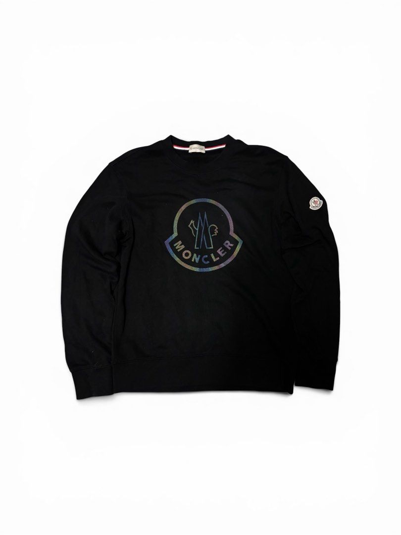 MONCLER LOGO MOTIF SWEATSHIRT (Category: Coats, Jackets and Outerwear) located in Pasay City. Submitted by tanryanzyn18073 (Listing ID 1447399301, Image 1). Description: MONCLER LOGO MOTIF SWEATSHIRT details: size: small W:20 L:25.