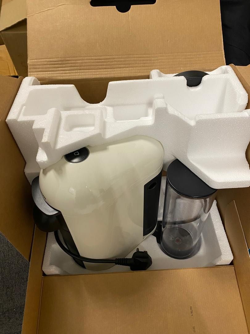 Nespresso Vertuo Plus Coffee Machine (Category: Coffee Machines & Makers) located in Dengkil. Submitted by radzimohdzim (Listing ID 1447350149, Image 1). Description: - Nespresso Vertuo Plus Coffee Machine - Color: White - Condition: in original packaging - Not included : Aeroccino - Pick up at Cybersouth .