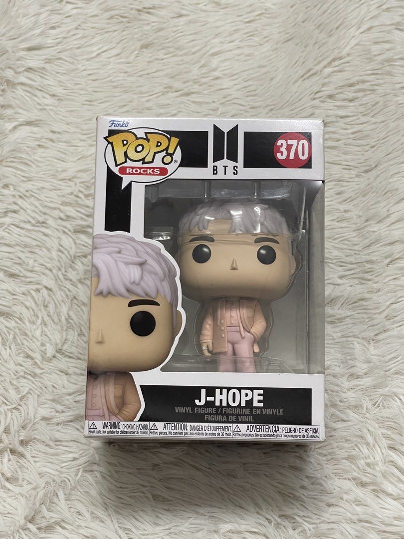 [NEW] Funko Pop Rocks BTS J-Hope Vinyl Figure #370 (Category: Toys & Games) located in Bangi. Submitted by nrrmrh_ (Listing ID 1447334894, Image 1). Description: Hi, New and still in box Postage rm8 - Funko Pop Rocks BTS J-Hope Vinyl Figure - Figure Number: 370 - Condition: Brand new, still in original packaging - Ideal for BTS fans and Funko Pop collectors thank you❤️.