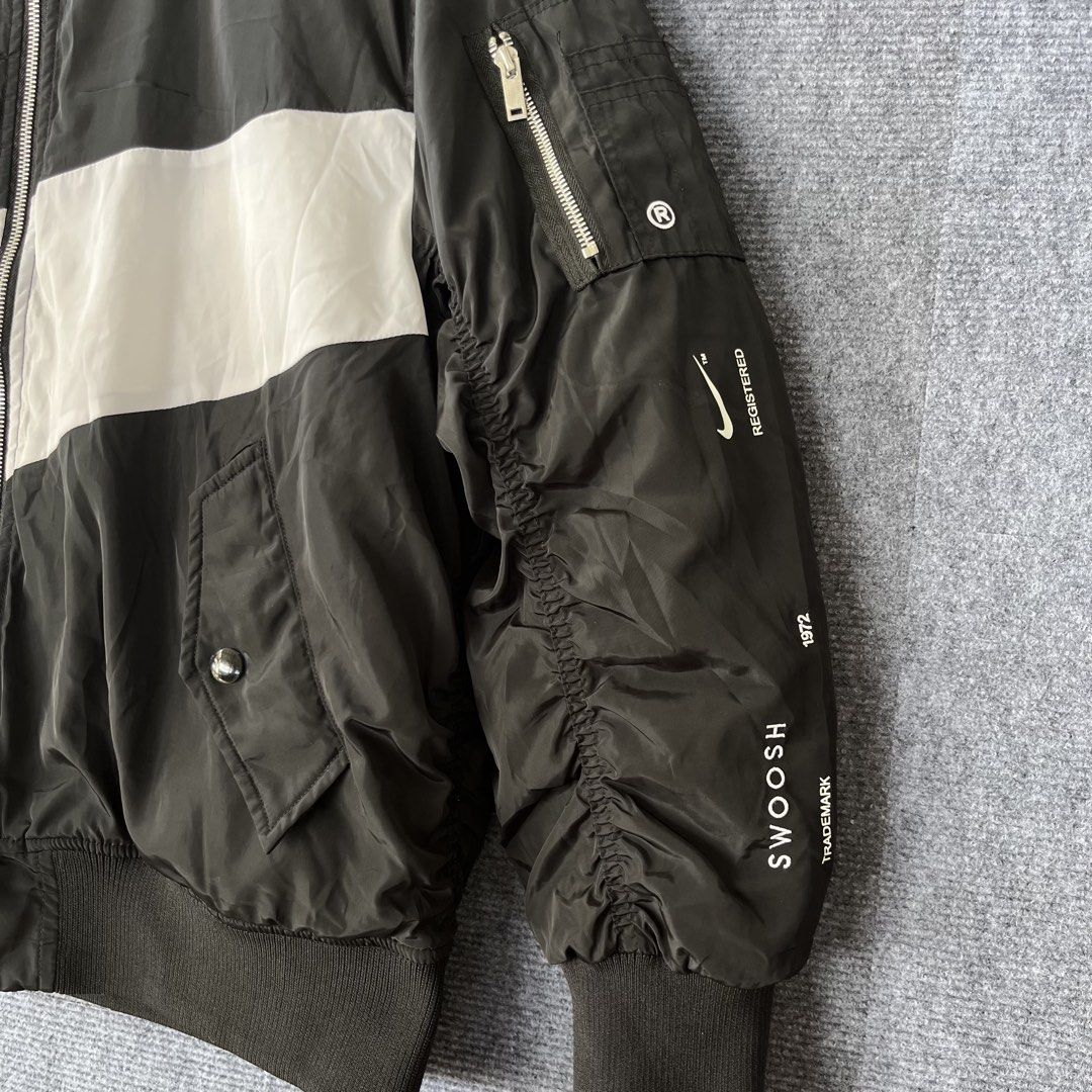 Nike Big Swoosh Bomber Jacket Black White (Category: Coats, Jackets and Outerwear) located in Manila. Submitted by cjcuevas_05 (Listing ID 1447298823, Image 3). Description: BIG SWOOSH BUMPER JACKET Dimes: 26x27 Color rate: 9.8/10 📌Tanza Cavite .