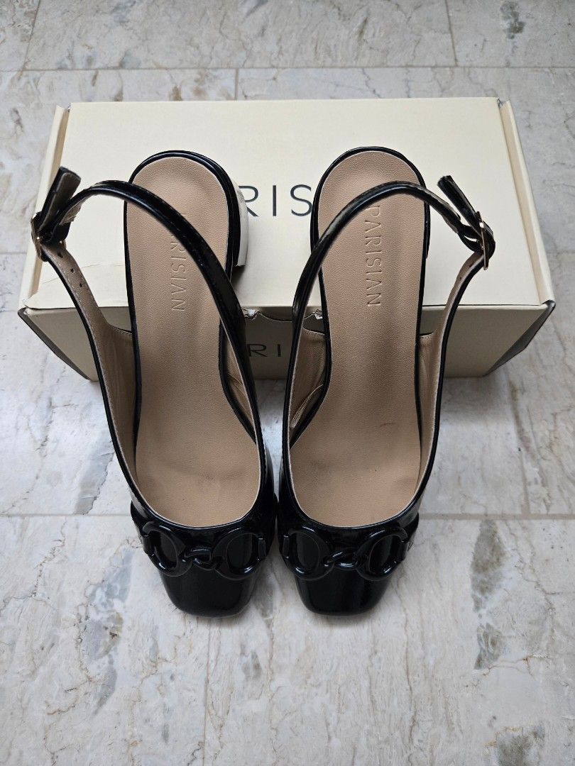 Parisian Berny Patent Slingback Heels (Category: Heels) located in San Fernando. Submitted by bby0818 (Listing ID 1447425951, Image 3). Description: Purchased from SM Makati Excellent used condition (seldom worn).