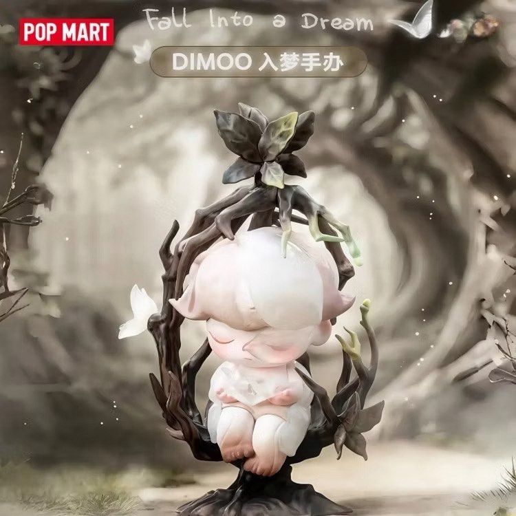 POP MART DIMOO Fall Into a Dream Figure (Category: Designer & Blind Box Toys) located in Navotas City. Submitted by decluttering_ann (Listing ID 1447377824, Image 1). Description: - POP MART DIMOO figure from the Fall Into a Dream series. - Features a cute character sitting in a nature-inspired swing. - Ideal for collectors and adding a whimsical touch to displays. - Original packaging not shown..