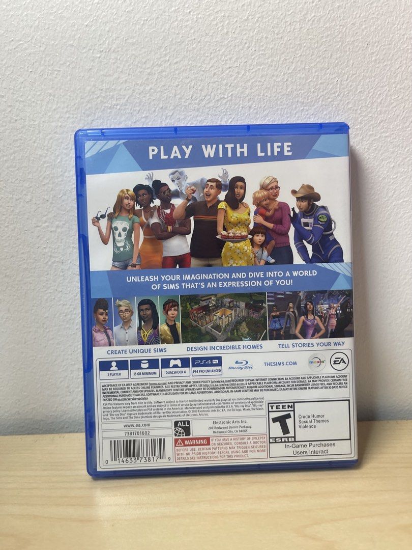 PS4 Sims 4 Scratchless (Category: PlayStation) located in Pasig City. Submitted by tjfindspreloveditems (Listing ID 1447381600, Image 2). Description: 🎮 FOR SALE 🎮 PS4 The Sims 4 🏡✨ Scratchless, like new 💰 ₱490 Build, create, and control your own virtual world and stories! 🎮🔥 📍 Ortigas 🚚 Nationwide shipping via LBC, J&T, Lalamove, and Grab 📌 Follow TimStore for more Nintendo Switch, PS4 & PS5 deals 🎮.