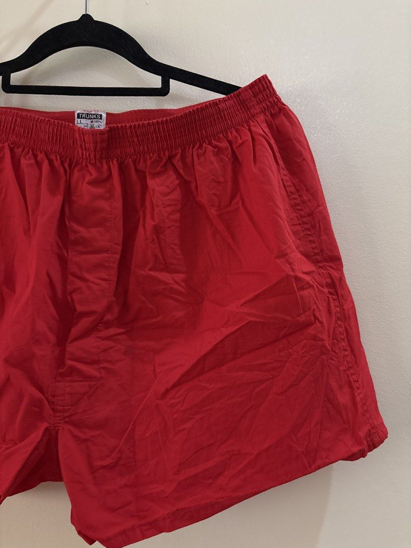 Red Trunks Boxer Briefs LL Made in Japan (Category: Underwear) located in Antipolo. Submitted by anabri (Listing ID 1447301531, Image 2). Description: - Red boxer briefs - Made in Japan - Comfortable elastic waistband - Simple and comfortable design - Great for everyday wear - Washed, unused.