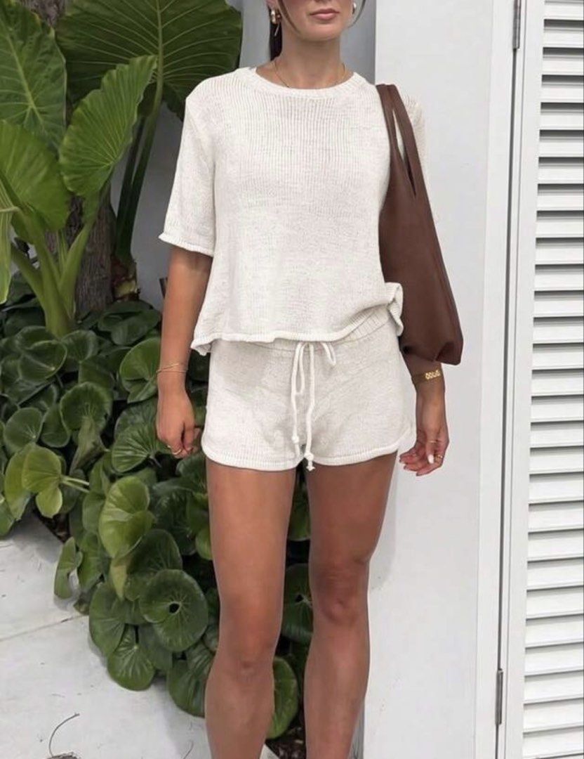 Ribbed Knit Coordinates (Category: Sets or Coordinates) located in Makati City. Submitted by prelovedandlovedbyt (Listing ID 1447379482, Image 1). Description: Used only once for like an hour .