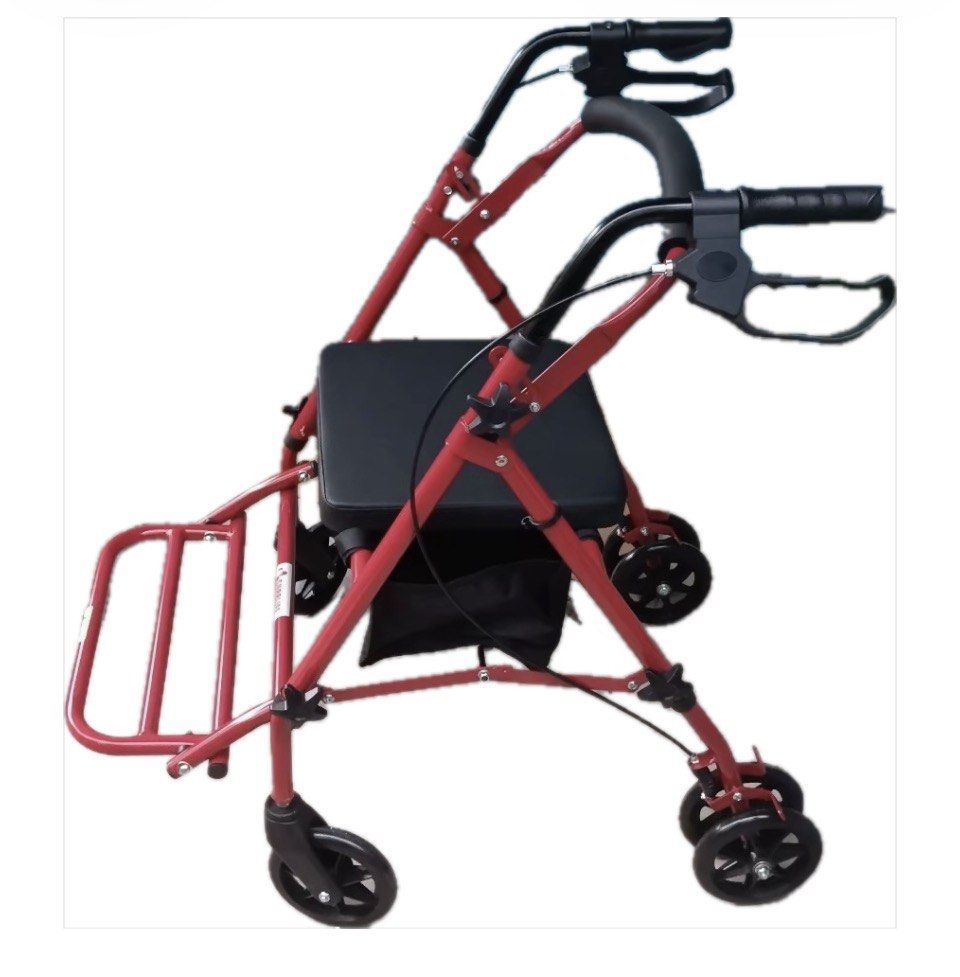 Rolator with footrest and nylon bag (Category: Wheelchairs) located in Paranaque City. Submitted by urhighnessqueenv (Listing ID 1447469559, Image 1). Description: Rollator Walker Adult Wheelchair Lightweight Foldable Walking Frame With Seat and Wheel .