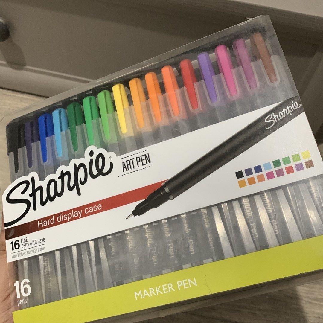 sharpie fine pen 16pcs (Category: Everything Else Others) located in Manila. Submitted by hersheysdeclutterz (Listing ID 1447329448, Image 2). Description: 99% full!! bought this impulsively & theres too much stationeries 🥲🥲 originally bought for ₱1200 open for meet up!.