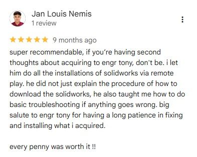 Solidworks 2021 - (Windows) (Category: Software) located in Cavite. Submitted by tonysoftwareservices05 (Listing ID 1447320316, Image 2). Description: The "100% LEGIT", "100% TRUSTED SELLER", and "PROOF OF REVIEWS" badges from the bottom 100% Legit. 100% Guaranteed. Don't risk downloading malicious files or dealing with broken software. Tony Software Service delivers performance you can trust. Verified 5-Star Seller ⭐⭐⭐⭐⭐ 100% Proof of Positive C