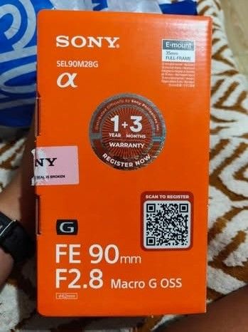 SONY FE SEL90M28G (Category: Cameras) located in Cebu City. Submitted by jayrasplico (Listing ID 1447304023, Image 2). Description: For Sale: S0NY E- mount Full frame ens SEL90M28G Condition: 9/10, almost new, no issue, complete accessories with receipt 29,000 only negotiable. Meet-up: Anywhere near Cebu City Outside Cebu City: LBC COP, pay only once received. Can do video call anytime for legit checking..