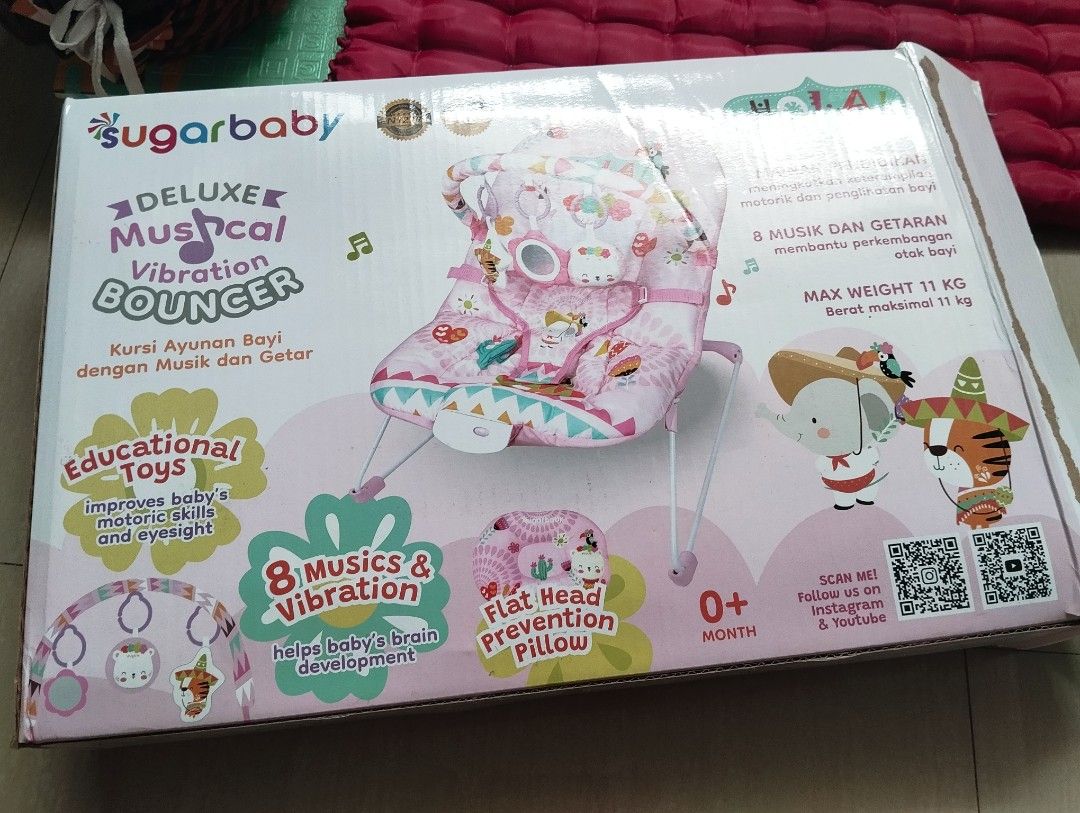 Sugar baby bouncer (Kategori: Kereta, Kursi Goyang & Gendongan Bayi) berada di Cibinong. Dikirim oleh kurniasihn25869 (ID iklan 1447309822, Gambar 2). Deskripsi: ex kado, sudah pernah di buka tapi blom sempet di rakit, apalagi di pake, masih baru , di jual karna punya bouncer elektrik. oyyen : nia_kurnia100.