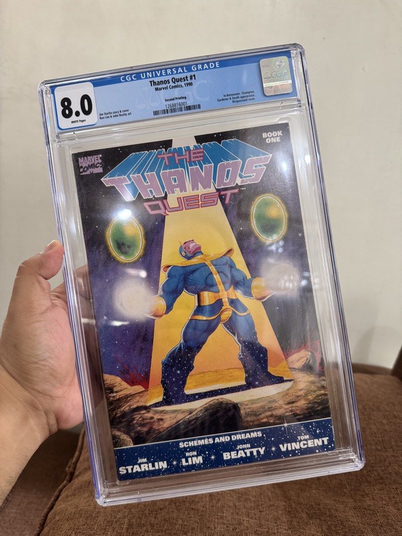 The Thanos Quest #1 & #2 CGC Graded Comic Books (Category: Comics & Manga) located in Pateros City. Submitted by lacasadekartonph (Listing ID 1447469393, Image 1). Description: - The Thanos Quest #1 (CGC Universal Grade 8.0) - The Thanos Quest #2 (CGC Universal Grade 7.5) - Both issues from 1990 - Essential additions for any Marvel collector - Grab these iconic comic books!.
