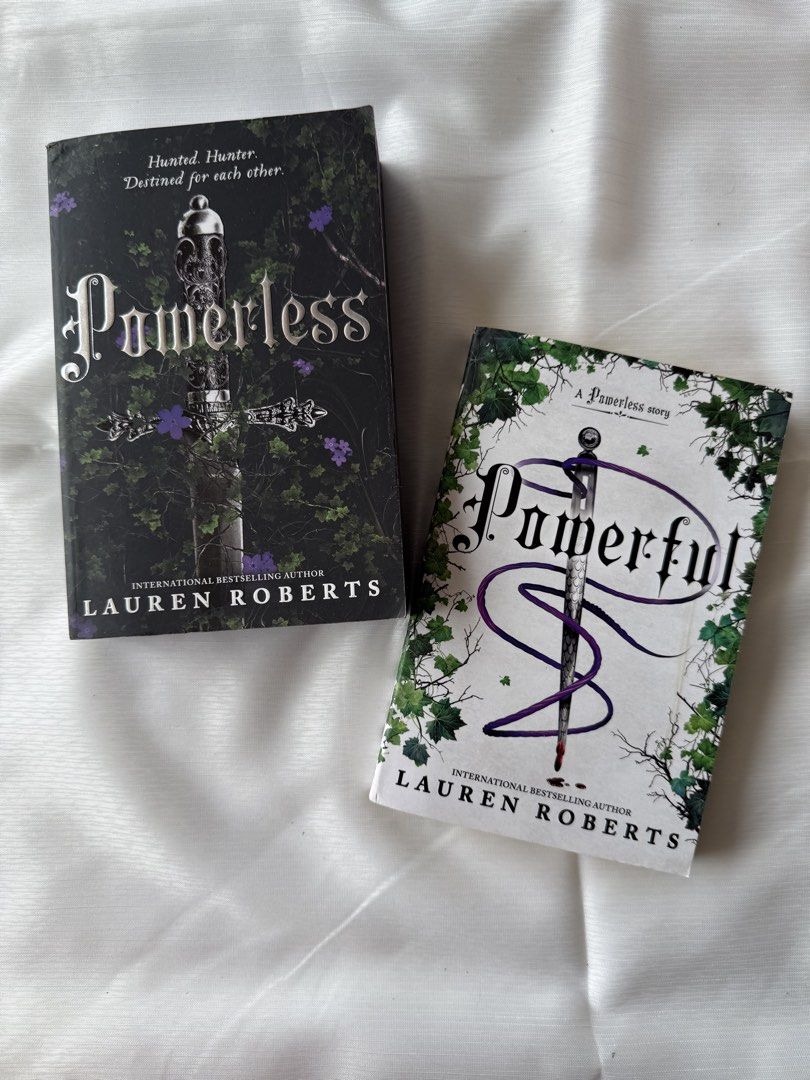 [UK PB] Powerless & Powerful by Lauren Roberts (Category: Storybooks) located in Davao. Submitted by gwaegwaeee (Listing ID 1447430583, Image 1). Description: Powerless & Powerful SET PB - strictly sold as set - both books are in fairly good to very good condition - Powerless (Waterstones PB) good condi, foxing on title page & yellow of pages - Powerful (The Works PB): very good condition, minor yellowing of pages this is already 2nd hand, so ple
