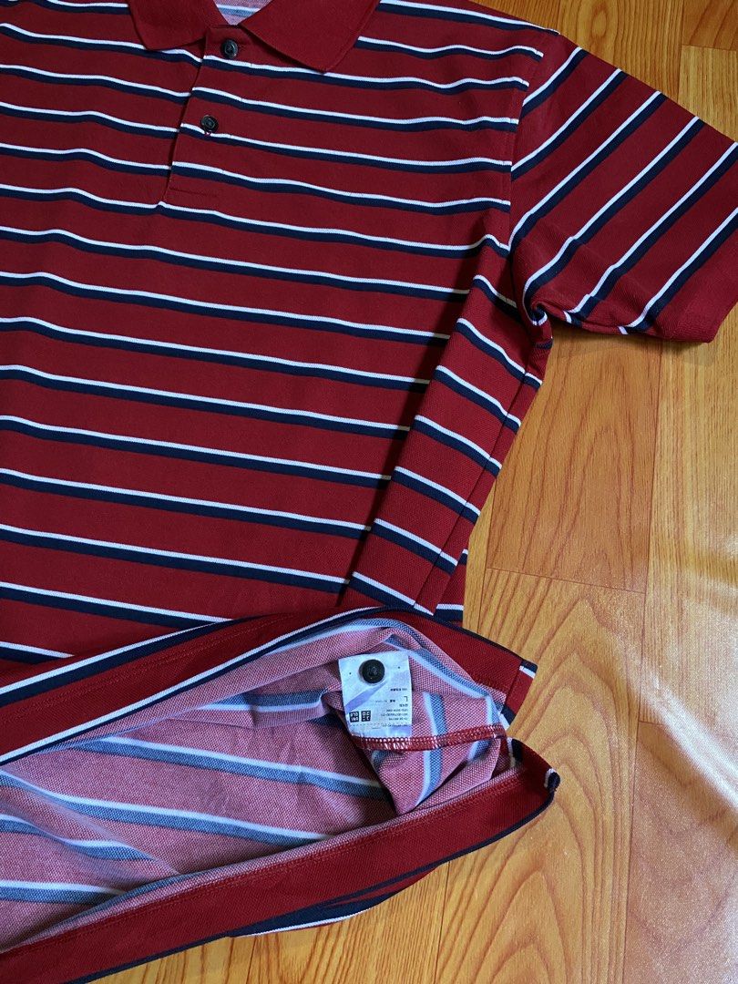Uniqlo polo shirt (Category: Tshirts & Polo Shirts ) located in Cebu City. Submitted by jerianix (Listing ID 1447454954, Image 3). Description: Uniqlo polo shirt Size large W21.5 L27.5 Excellent condition No issue .
