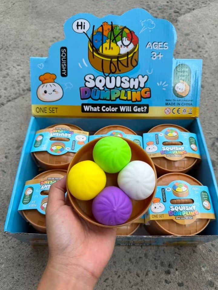 Xiao long bao squishy dumpling (Category: Designer & Blind Box Toys) located in Manila. Submitted by parhana1209 (Listing ID 1447390326, Image 1). Description: sobranggggg cute ✨XIAO LONG BAO SQUISHY ✨ 160 only‼️ 4pcs mini ang laman 🫶🏻hindi siya foam, squishy talaga super cutieeee.
