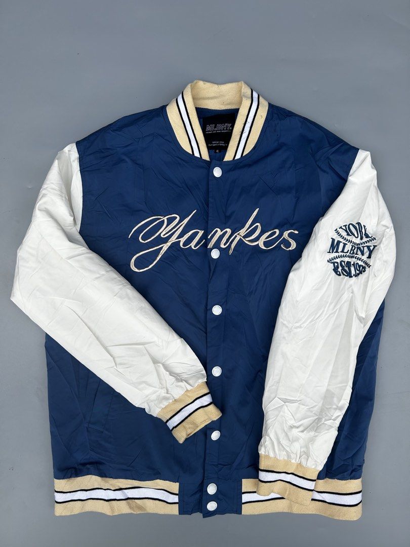 Yankees Varsity Jacket (Category: Activewear) located in Aurora. Submitted by purethrift07 (Listing ID 1447403685, Image 1). Description: XL Maganda Like new Dm me Solid na solid .