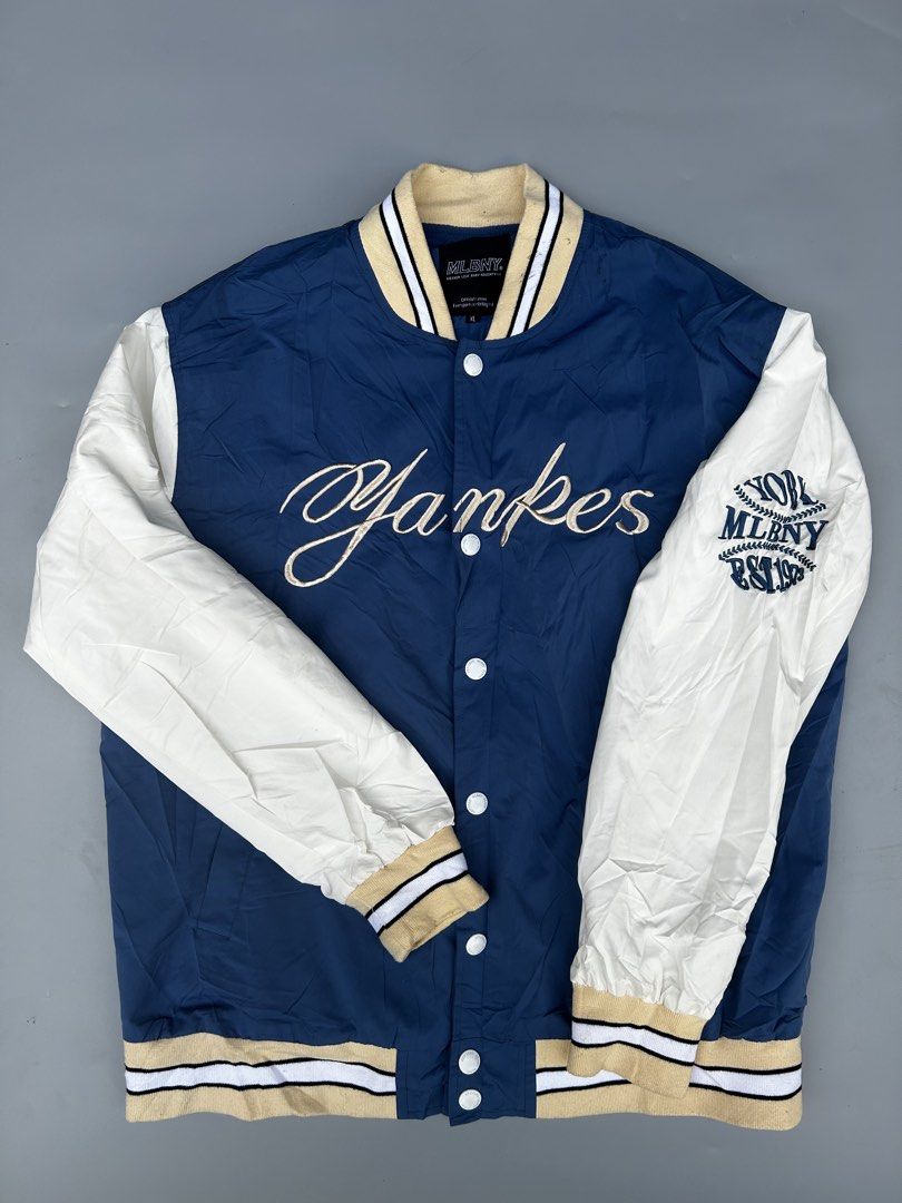 Yankees Varsity Jacket (Category: Activewear) located in Aurora. Submitted by purethrift07 (Listing ID 1447403685, Image 2). Description: XL Maganda Like new Dm me Solid na solid .