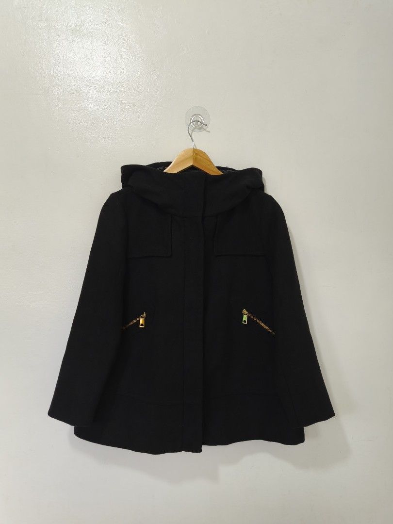 Zara Black Wool Coat Women Small (Category: Coats, Jackets and Outerwear) located in Balanga. Submitted by winterlab_ph (Listing ID 1447426243, Image 1). Description: Code: A287 Width: 19.5 Length: 25.5 Shoulders: 15.5 Sleeves: 21.