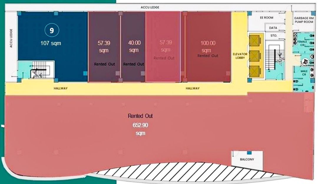 107 SqM Warm Shell Office for Rent in Mandaue (Category: Commercial) located in Manila. Submitted by cebugrandrealty (Listing ID 1452706123, Image 2). Description: Property ID: RCPADG1 Type: Office Space for Rent Location: Mandaue City Floor Area: 107 SqM Turn-over Condition: Warm Shell Electricity: Sub-metered Price/SqM: PHP600/month Cusa/SqM: PHP150/month Parking: PHP3,000/slot/month Property Features: • Air-conditioning system • Basic Lighting