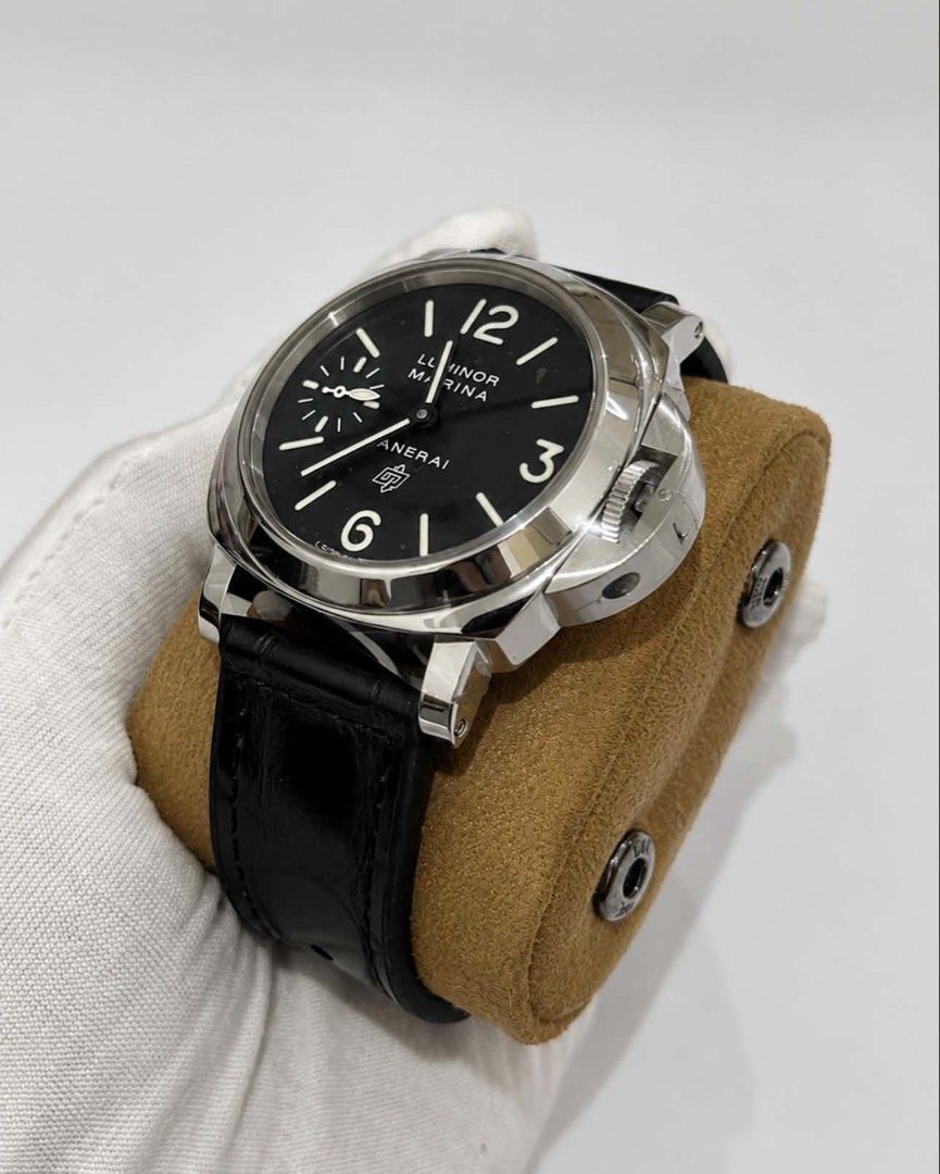 2012 Panerai Luminor Marina Base Model 44mm (Category: Luxury Watches) located in Del Monte. Submitted by arvin_mayo (Listing ID 1452718844, Image 2). Description: Panerai Marina Base Model Reference PAM000 2012 year model, O series 44mm case size Manual winding 9.5/10 excellent condition Watch and pouch only Trades accepted up or down P168,000 only.