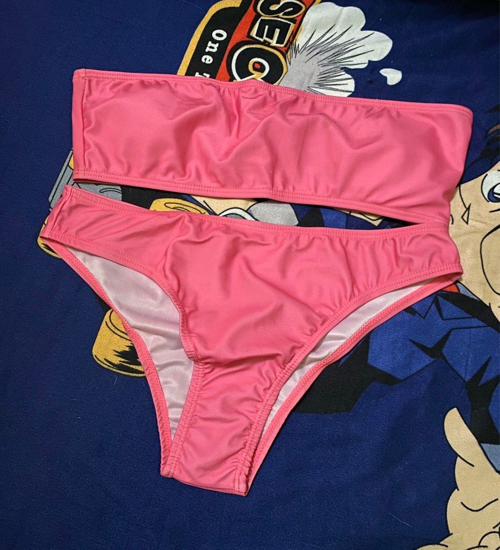 2x Bikini Sets - Pink & Red (Category: Bikinis & Swimsuits) located in Caloocan City. Submitted by JennMT (Listing ID 1452863669, Image 1). Description: - Two bikini sets included! - Set 1: Bright pink strapless bandeau style. - Set 2: Deep red ribbed material with a tie-front top. - Perfect for beach or pool days. - Great deal when you buy both!.