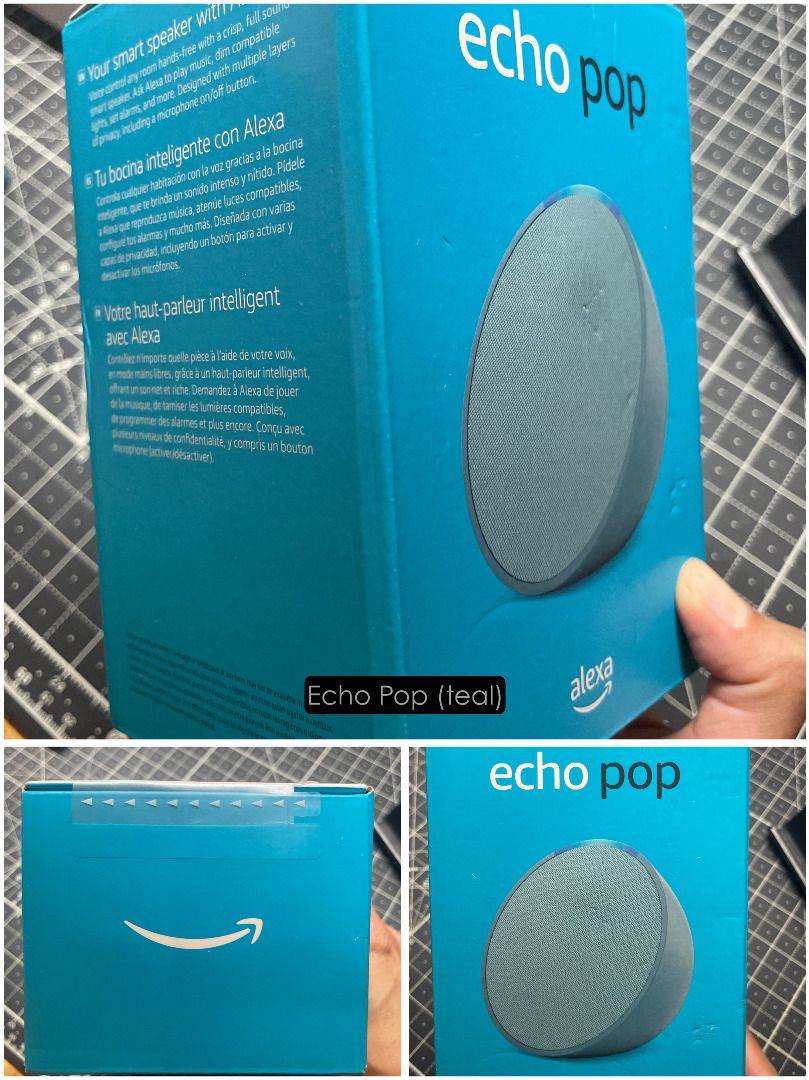 🔊 Amazon Echo Pop Smart Speaker — Teal (Category: Entertainment Systems & Smart Home Devices) located in Caloocan City. Submitted by designlab2014 (Listing ID 1452874323, Image 1). Description: 🔊 Amazon Echo Pop Smart Speaker — Teal Compact Alexa-enabled smart speaker with a modern semi-sphere design and vibrant teal finish. Ideal for bedrooms, offices, studios, kitchens, reception areas, or small living spaces. ✨ Features: • Built-in Amazon Al