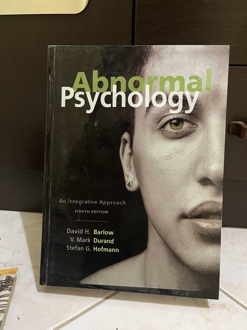 Abnormal Psychology (8th edition) Barlow (Category: Textbooks) located in Lipa City. Submitted by callops14 (Listing ID 1452856597, Image 1). Description: Abnormal Psychology (8th edition) Barlow Hardbound Large selling for cheap price, need funds NEVER BEEN USED. BRAND NEW. yung whites sa gilid ay dust particles lang dm me! <3 abpsych 8ed 8 ed 8th ed 8th edition barlow hb hardbound hard bound L large.