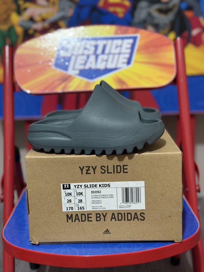 Adidas Yzy Slide for Kids (Category: Babies & Kids Fashion) located in Manila. Submitted by riverarome (Listing ID 1452822329, Image 1). Description: Wts Adidas Yzy Slide for Kids Slate Marine 9/10 condition US10k UK10K With box Legit Manila Area.