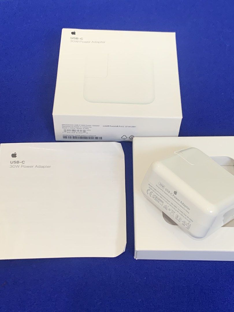 Apple 30W USB-C Power Adapter for Macbook (Category: Chargers & Cables) located in San Juan City. Submitted by ph_gadgets_hub (Listing ID 1452844887, Image 3). Description: 💯 MacBook Air Charger 💯 MacBook Pro charger The 30W USB-C Power MacBook Adapter efficiently charges at home, in the office, or on the go. It’s a compatible MacBook Charger. SALE‼️ ₱1,300 30W USB-C Power MacBook Adapter Brand new with Box serial number at apple logo sa Adapte