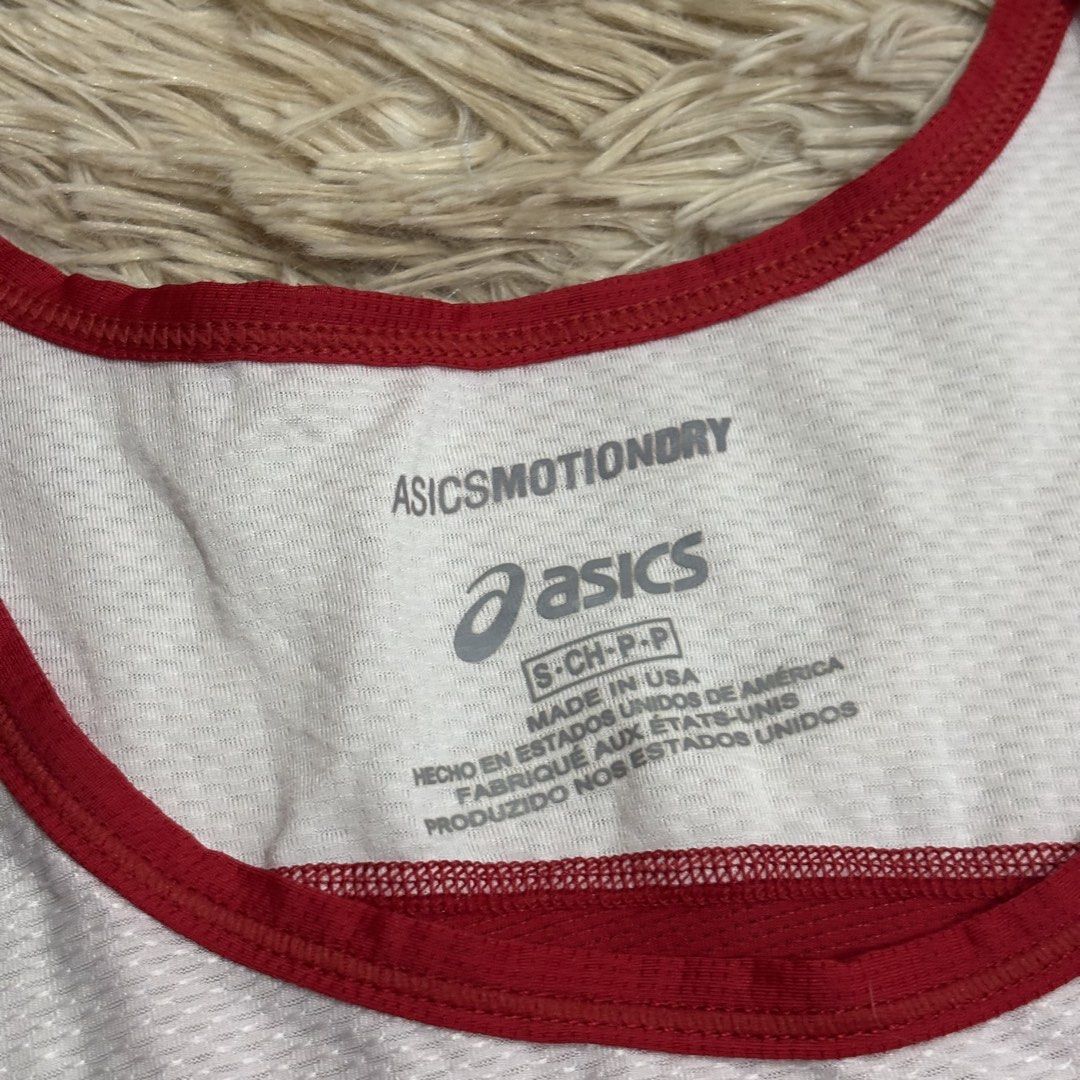 Asics motion dry running singlet (Category: Activewear) located in Cavite. Submitted by sportswearaftermarket (Listing ID 1452868236, Image 3). Description: Excellent condition Size small Kawit cavite location Shipped through lalamove and jnt.